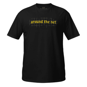Camiseta «around the net» – Negra/Oro