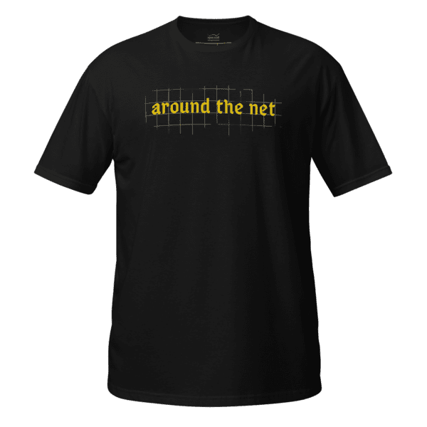 Camiseta «around the net» – Negra/Oro